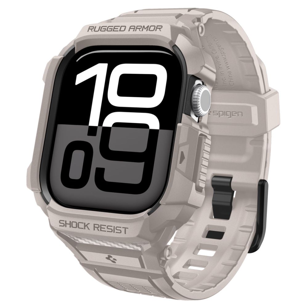 Dirželis Spigen Rugged Armor Pro V2 Apple Watch 10/11 (42 mm), smėlio spalvos