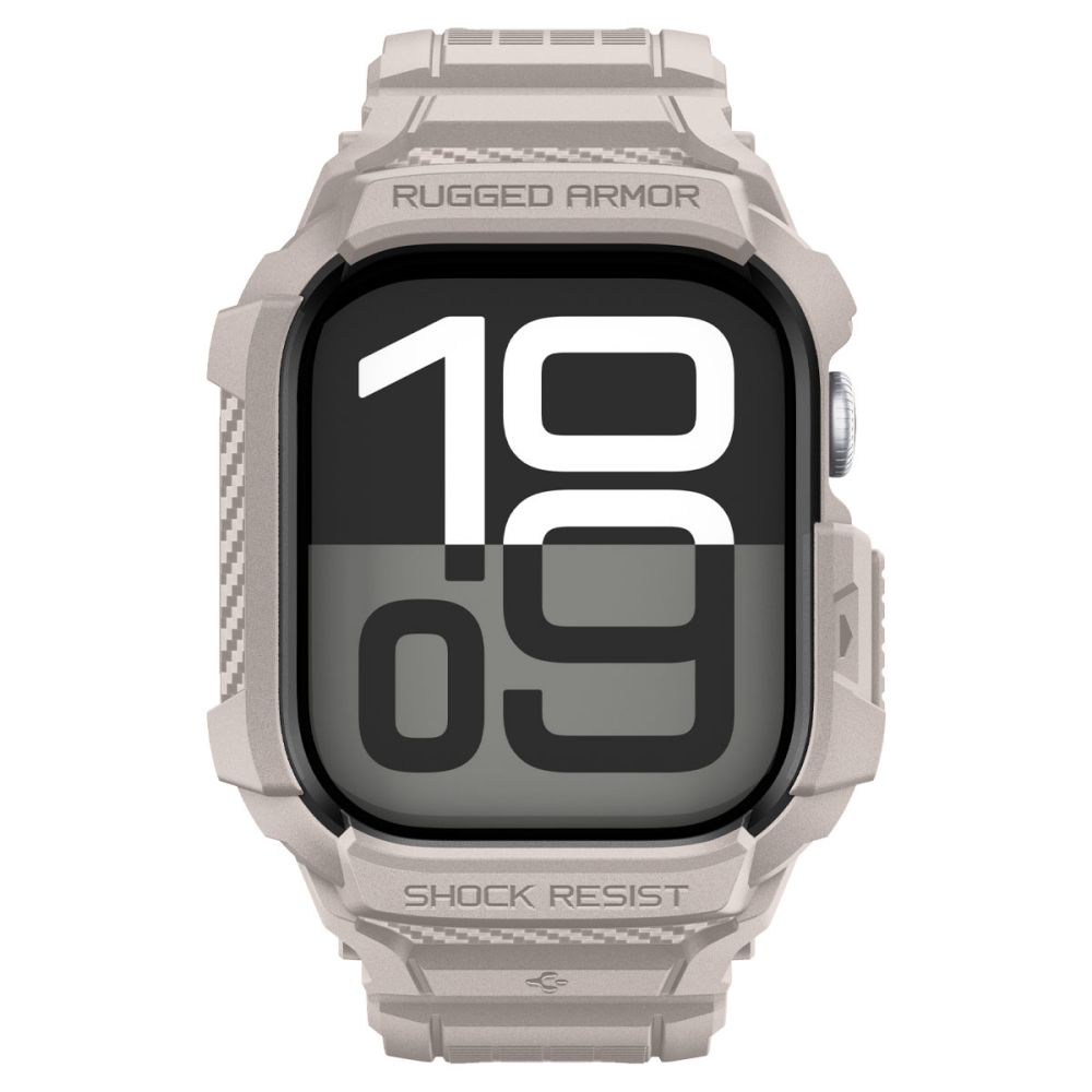 Dirželis Spigen Rugged Armor Pro V2 Apple Watch 10/11 (42 mm), smėlio spalvos