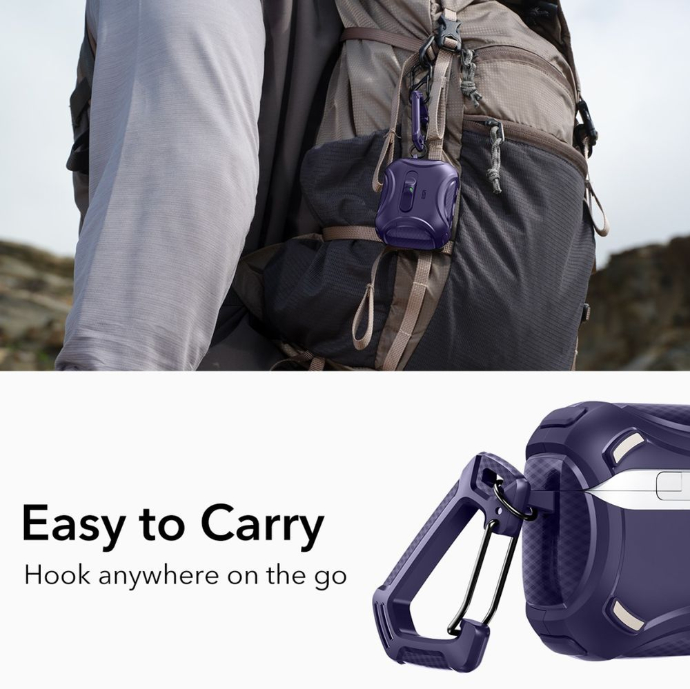 Dėklas ESR Cyber FlickLock HaloLock Apple AirPods Pro 3, violetinis