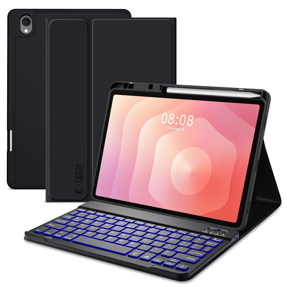 Dėklas su klaviatūra Tech-Protect SC Pen Galaxy Tab S11 11.0 X730/X736B, juodas