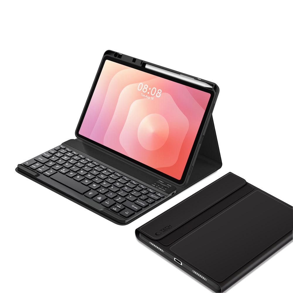 Dėklas su klaviatūra Tech-Protect SC Pen Galaxy Tab S11 11.0 X730/X736B, juodas