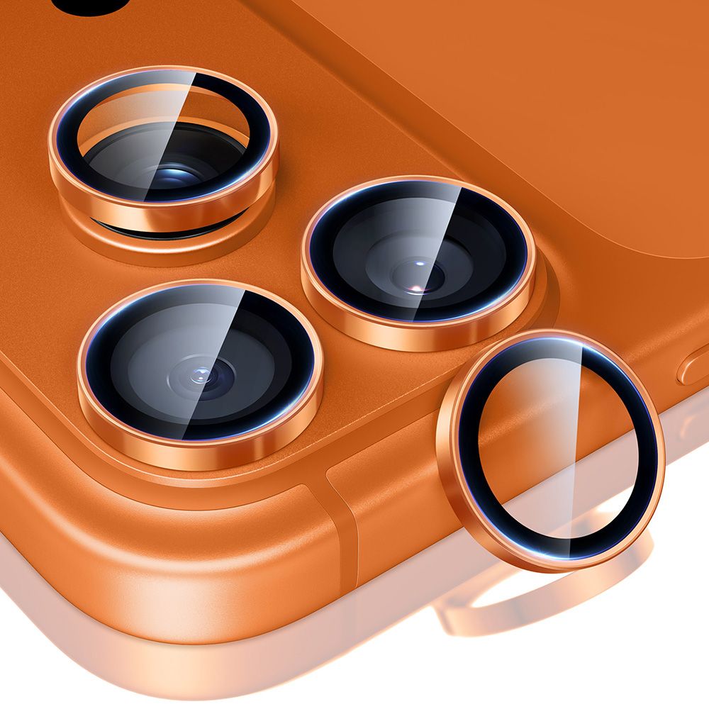 Kameros apsauginis stiklas ESR Armorite iPhone 14 Pro / 14 Pro Max / 15 Pro / 15 Pro Max / 16 Pro / 16 Pro Max / 17 Pro / 17 Pro Max, oranžinis