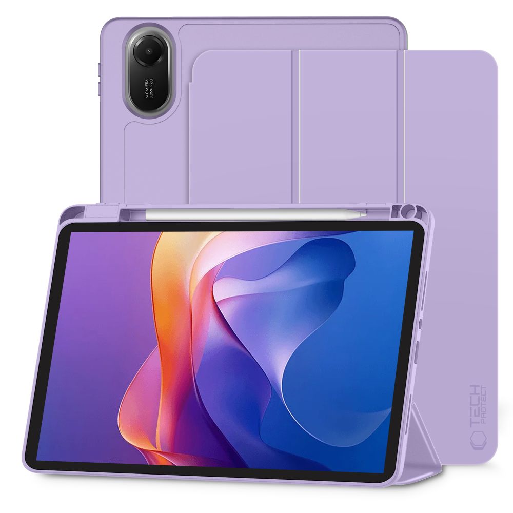 Dėklas Tech-Protect SmartCase Pen Xiaomi Redmi Pad 2 11.0, violetinis