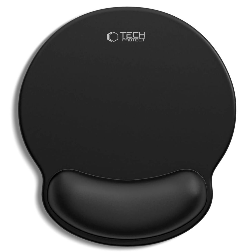 Pelės kilimėlis Tech-Protect A200 su gelio atrama riešui, 25 x 22,5 cm, juodas