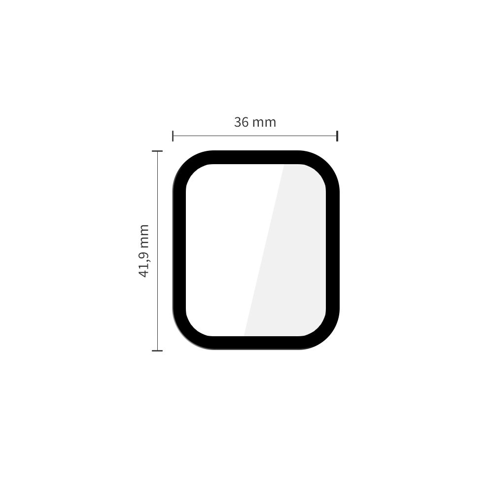 Apsauginis stiklas Tech-Protect Glass Flex+ Apple Watch 4/5/6/SE 1/2/3 (44mm), 2 vnt., juodas