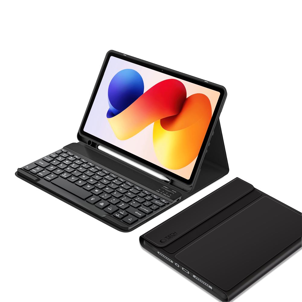 Dėklas su klaviatūra Tech-Protect SC Pen, Xiaomi Poco Pad M1 / Redmi Pad 2 Pro 12.1, juodas