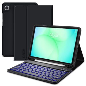 Dėklas su klaviatūra Tech-Protect SC Pen, Samsung Galaxy Tab A9+ / A11+ 11.0, juodas