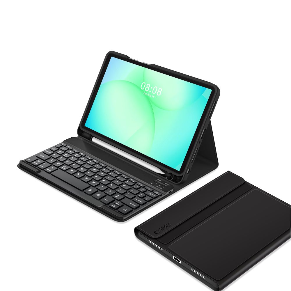 Dėklas su klaviatūra Tech-Protect SC Pen, Samsung Galaxy Tab A9+ / A11+ 11.0, juodas