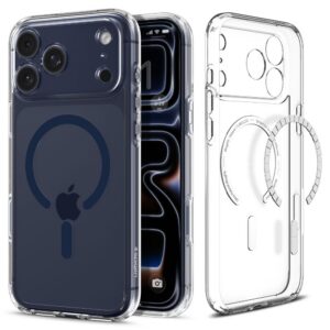 Dėklas Spigen Ultra Hybrid Mag MagSafe iPhone 17 Pro, skaidrus/tamsiai mėlynas