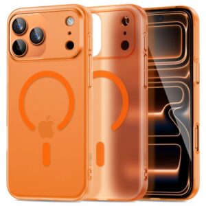 Dėklas Tech-Protect Magslim Magsafe iPhone 17 Pro Max, matinis oranžinis