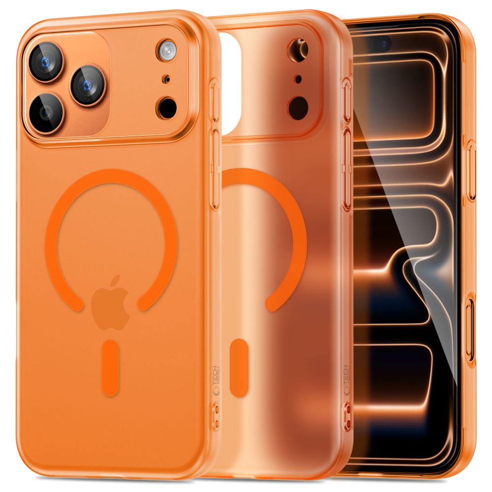 Dėklas Tech-Protect Magslim Magsafe iPhone 17 Pro Max, matinis oranžinis