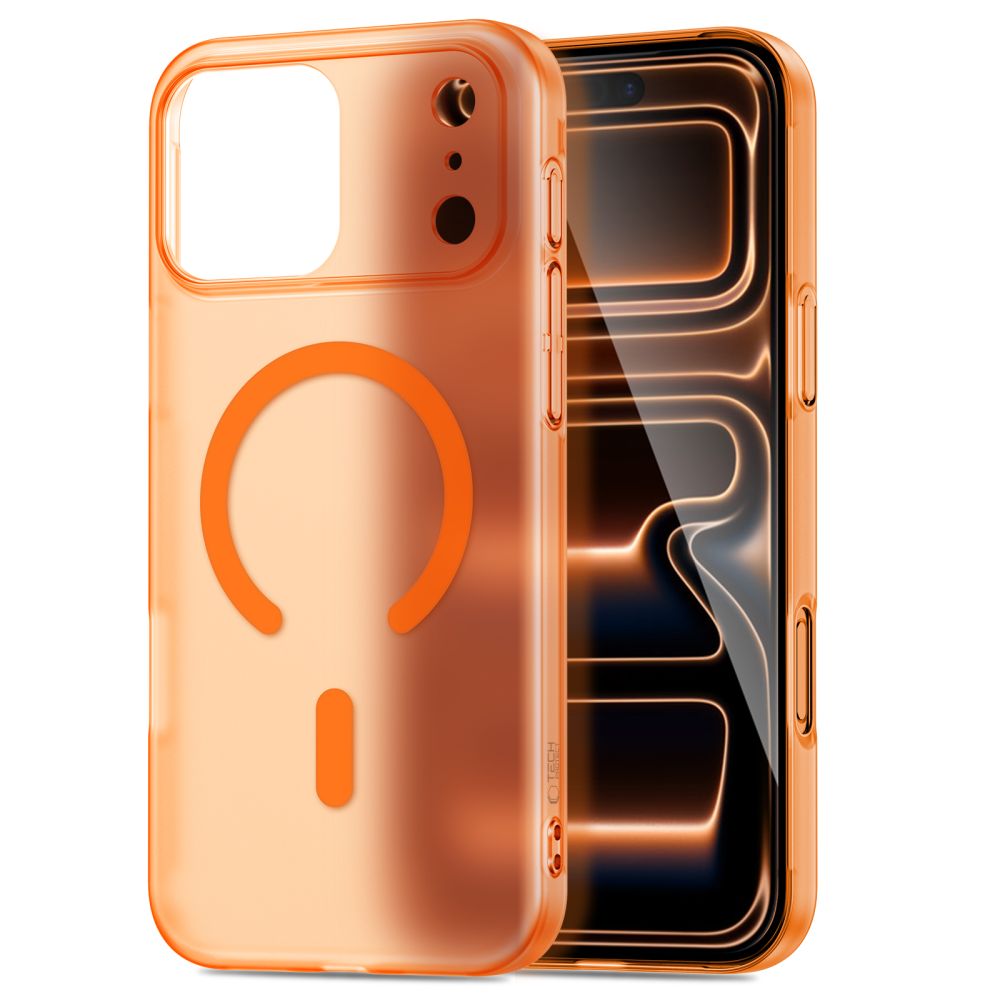 Dėklas Tech-Protect Magslim Magsafe iPhone 17 Pro Max, matinis oranžinis