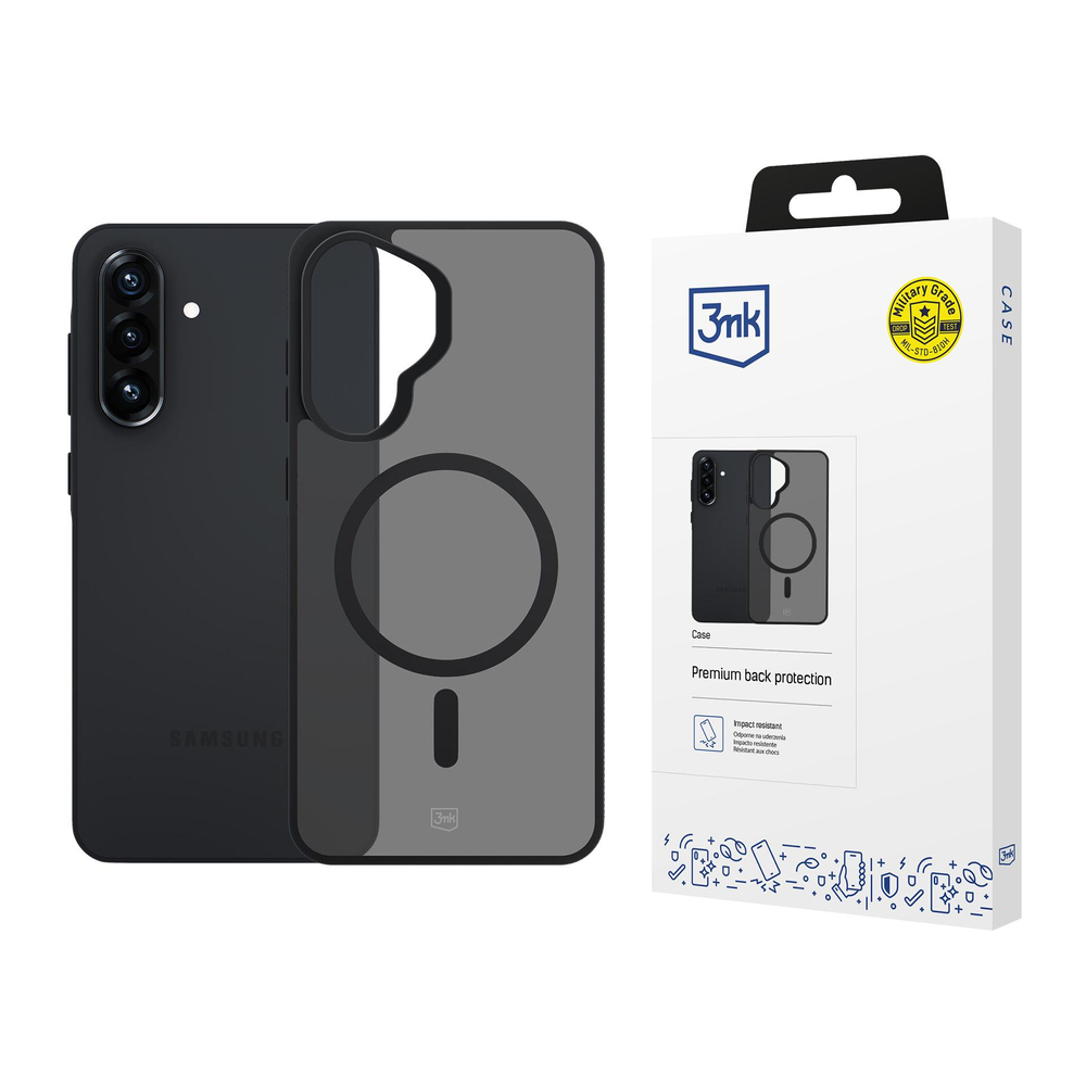 3mk Smoke MagCase, skirtas Samsung Galaxy A37 – pilkai permatomas