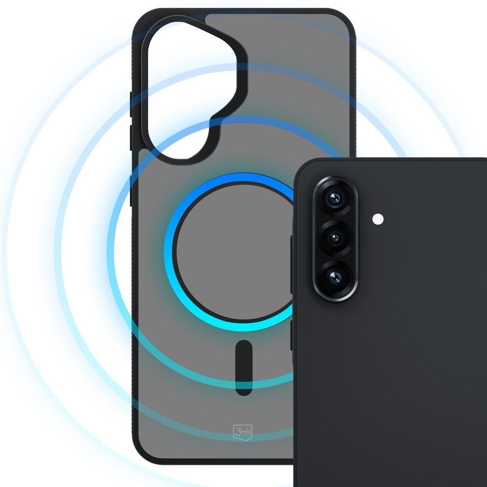 3mk Smoke MagCase, skirtas Samsung Galaxy A57 – pilkai permatomas