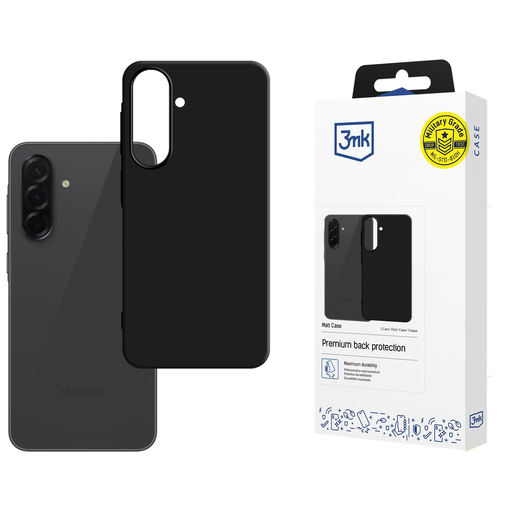 3mk Matinis dėklas, skirtas Samsung Galaxy A57 – matinė juoda