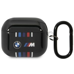 BMW BMA322SWTK AirPods 3 gen dėklas juodas / daugiaspalvės linijos