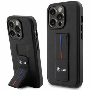 BMW Grip Stand dėklas iPhone 14 Pro – juodas
