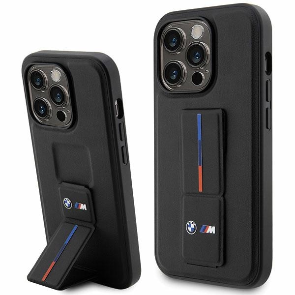 BMW Grip Stand dėklas iPhone 14 Pro – juodas