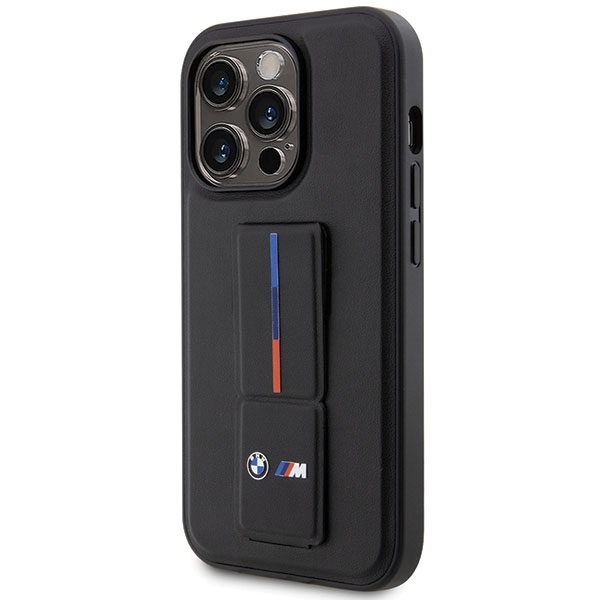 BMW Grip Stand dėklas iPhone 14 Pro – juodas