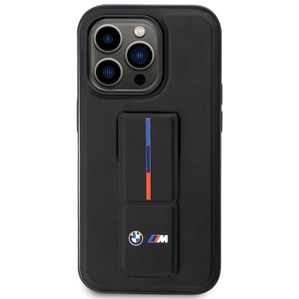 BMW Grip Stand dėklas iPhone 14 Pro – juodas