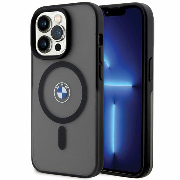 BMW Signature MagSafe dėklas iPhone 14 Pro – juodas