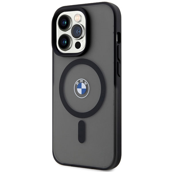 BMW Signature MagSafe dėklas iPhone 14 Pro – juodas