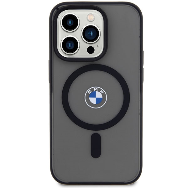 BMW Signature MagSafe dėklas iPhone 14 Pro – juodas