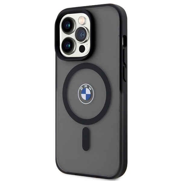 BMW Signature MagSafe dėklas iPhone 14 Pro Max – juodas