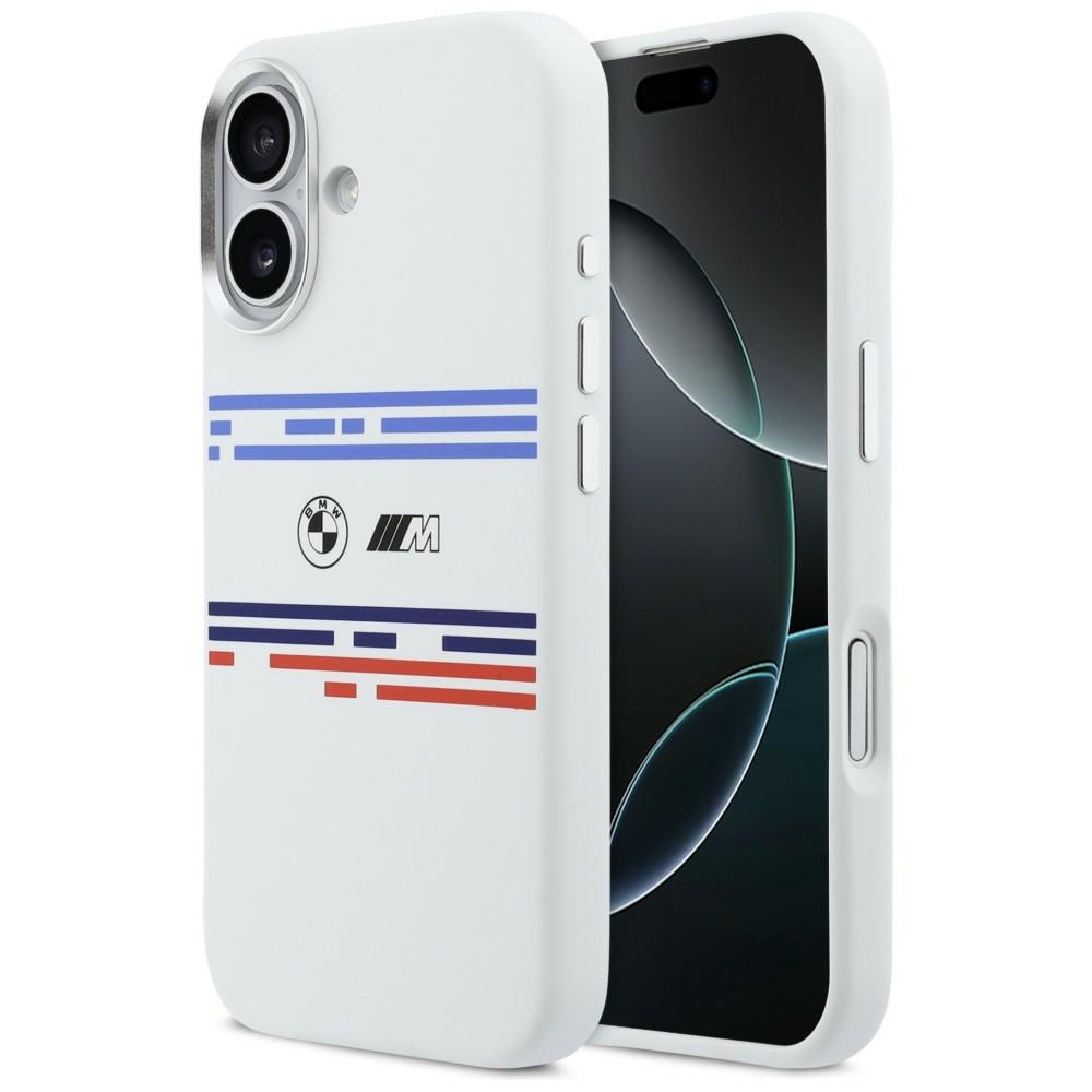 BMW M silikoninis MagSafe dėklas iPhone 17 – baltas