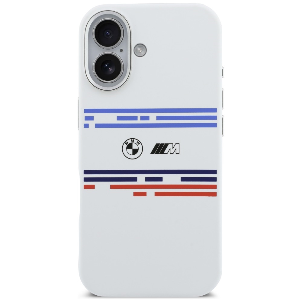 BMW M silikoninis MagSafe dėklas iPhone 17 – baltas