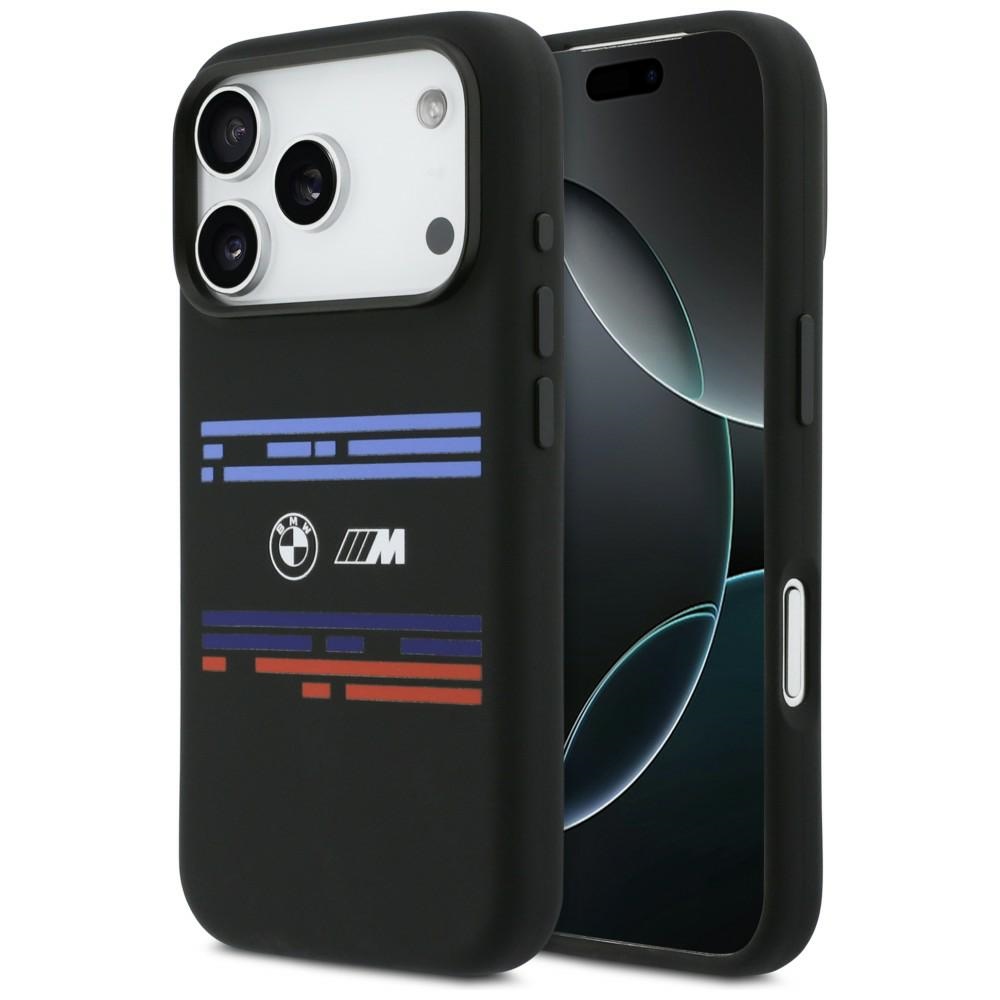 BMW M MagSafe silikoninis dėklas iPhone 17 Pro – juodas