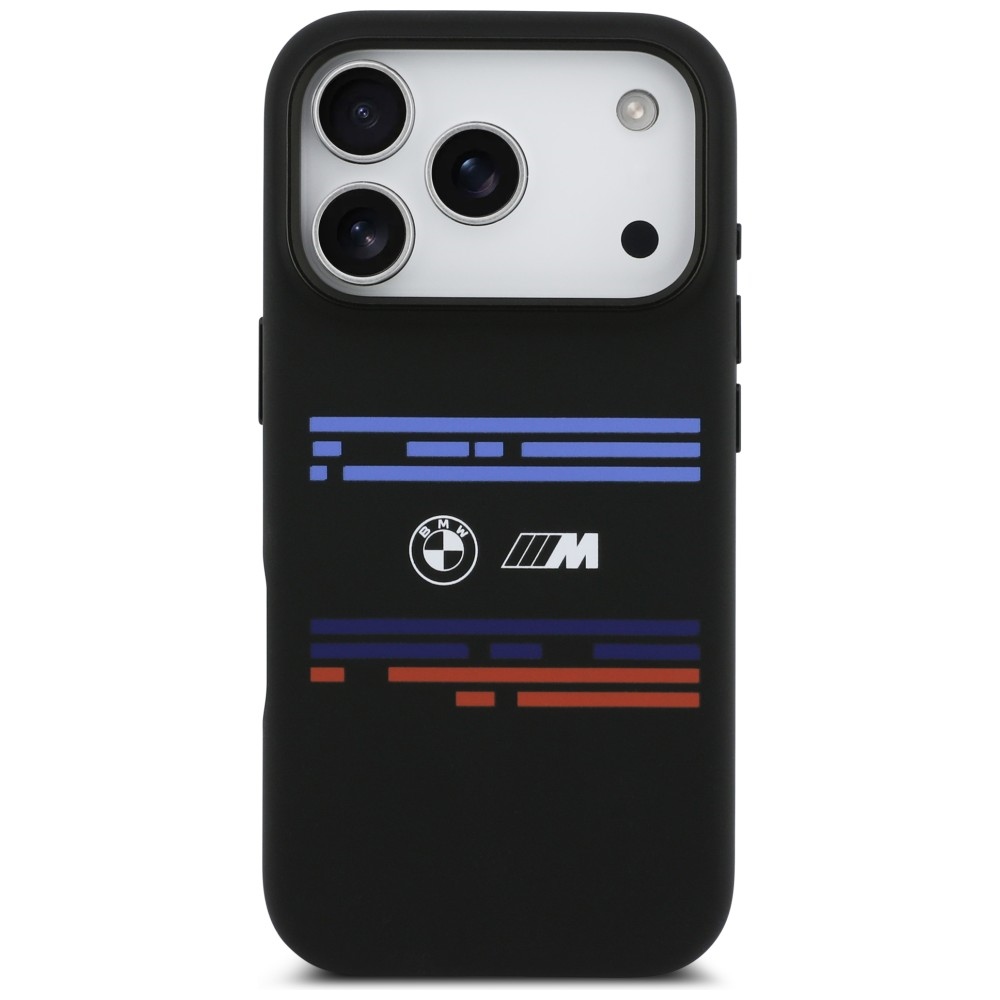 BMW M MagSafe silikoninis dėklas iPhone 17 Pro – juodas