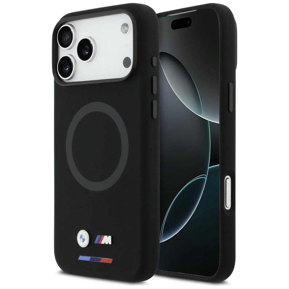 BMW M silikoninis MagSafe dėklas iPhone 17 Pro Max – juodas