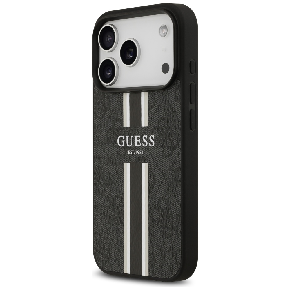 Guess MagSafe dėklas iPhone 17 Pro – juodas