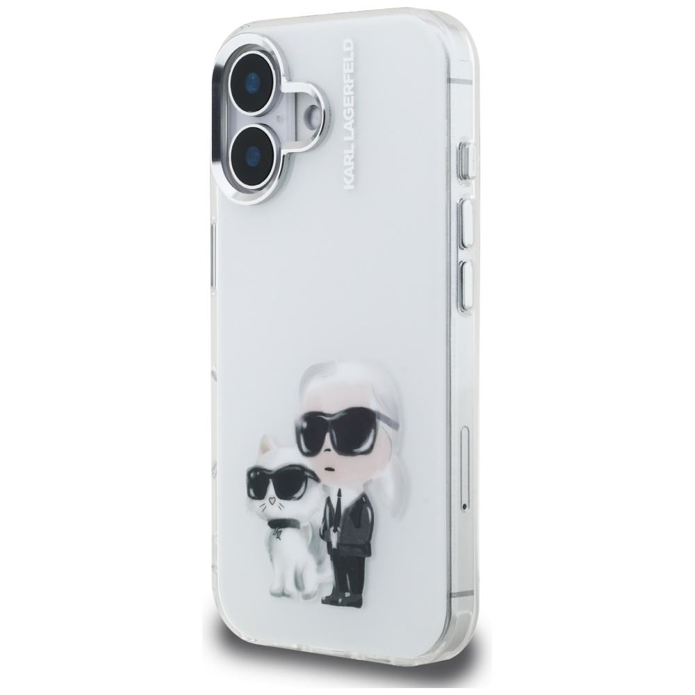 Karl Lagerfeld Aquarelle dėklas iPhone 16 – baltas