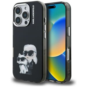 Karl Lagerfeld IML Aquarelle dėklas iPhone 16 Pro – juodas