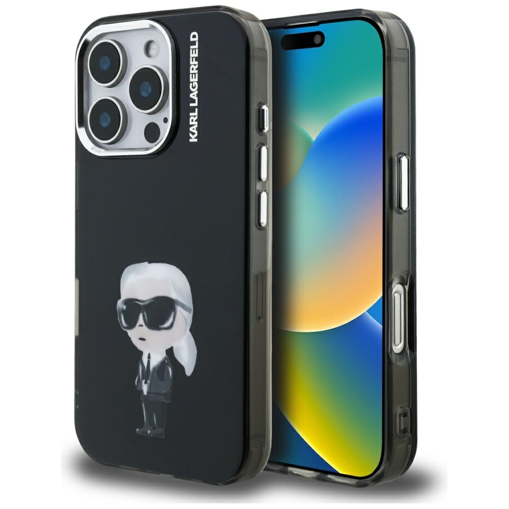 Karl Lagerfeld MagSafe dėklas iPhone 16 Pro Max – juodas
