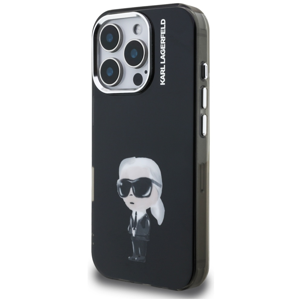 Karl Lagerfeld MagSafe dėklas iPhone 16 Pro Max – juodas