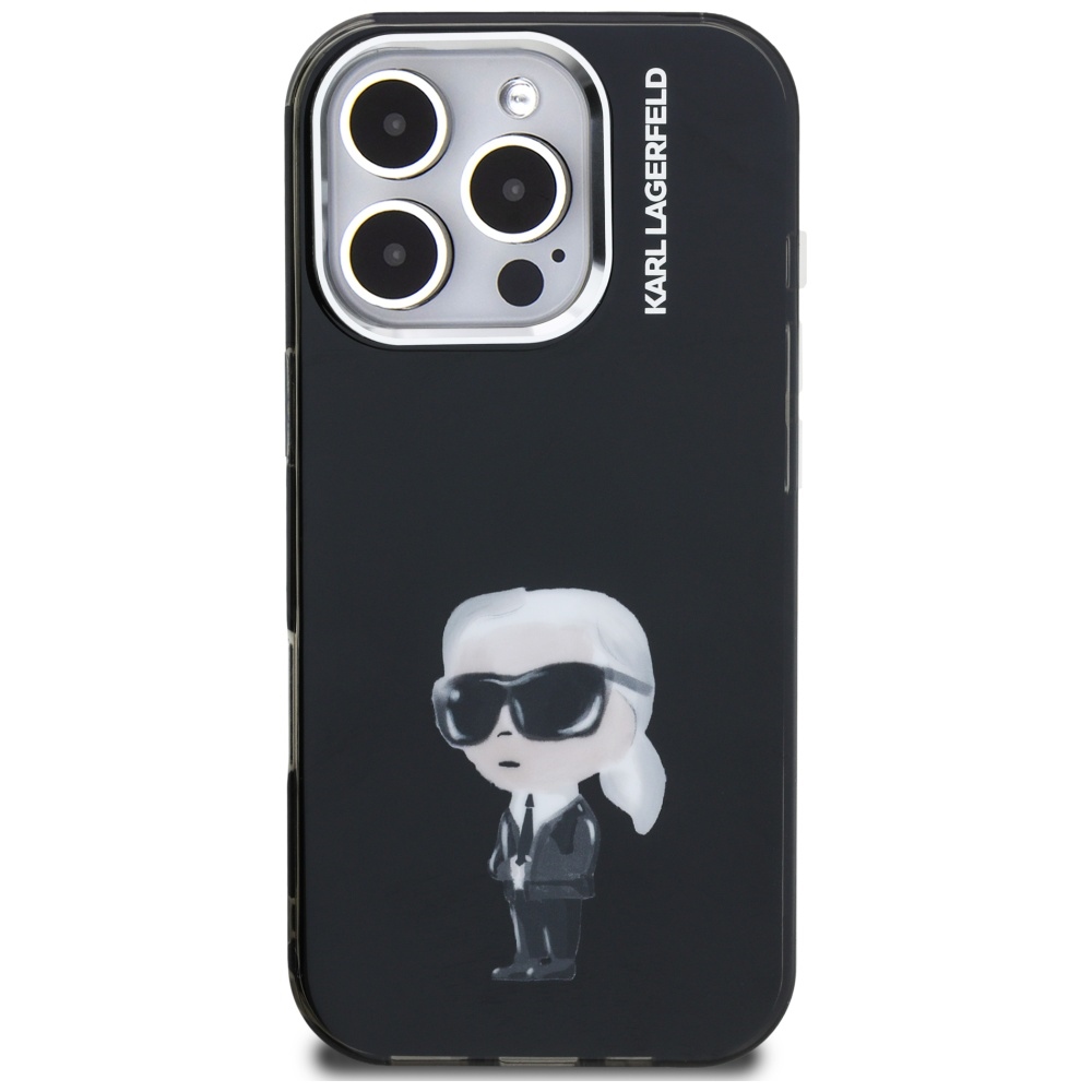 Karl Lagerfeld MagSafe dėklas iPhone 16 Pro Max – juodas
