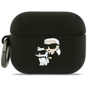 Karl Lagerfeld silikoninis dėklas AirPods Pro 3 – juodas