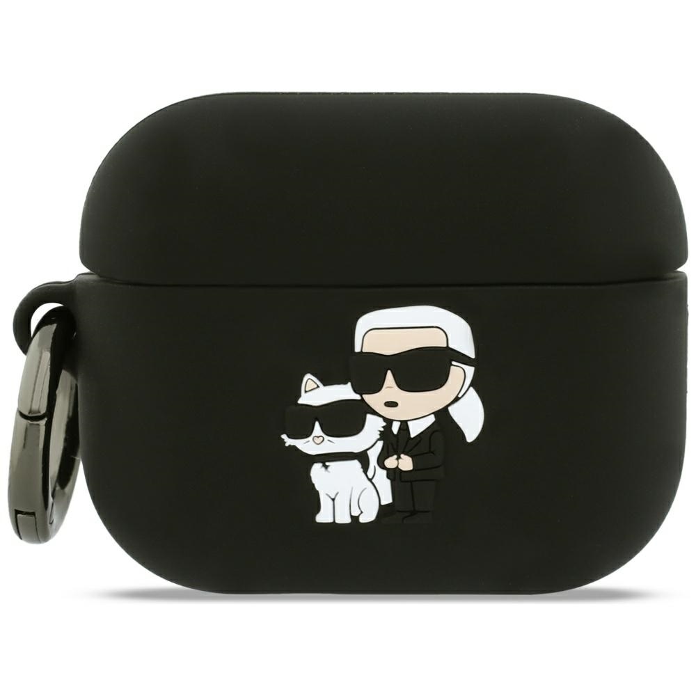 Karl Lagerfeld silikoninis dėklas AirPods Pro 3 – juodas