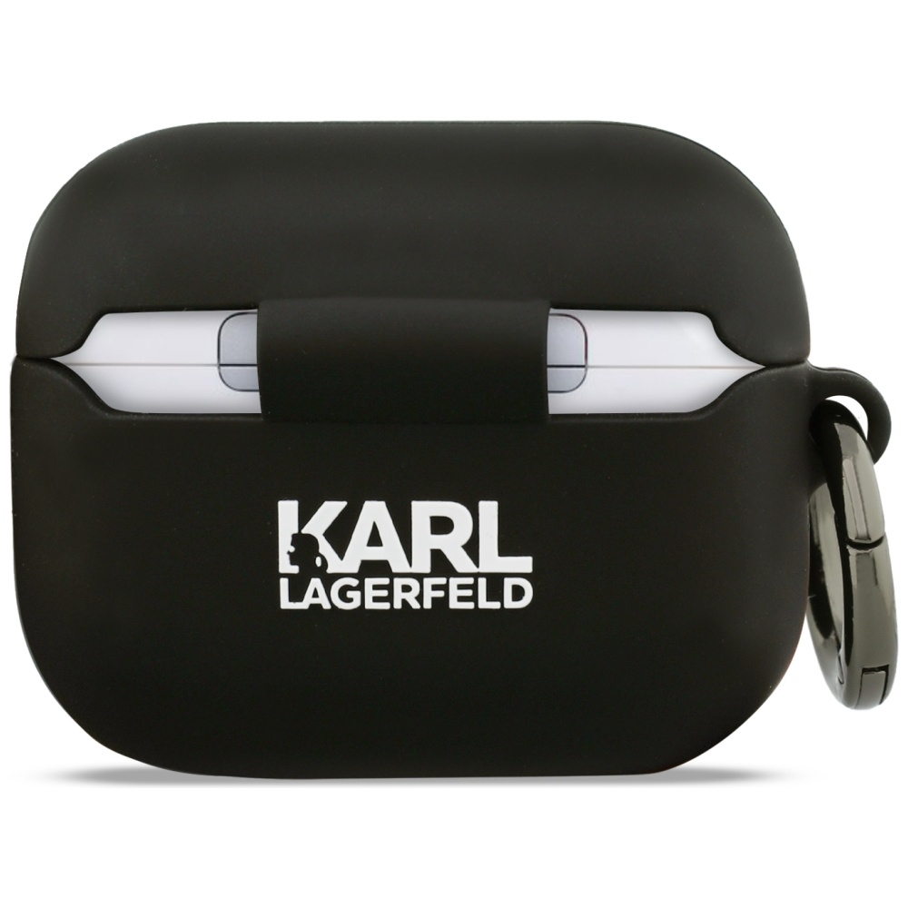 Karl Lagerfeld silikoninis dėklas AirPods Pro 3 – juodas