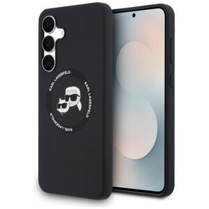 Karl Lagerfeld silikoninis MagSafe dėklas Galaxy S25 FE – juodas