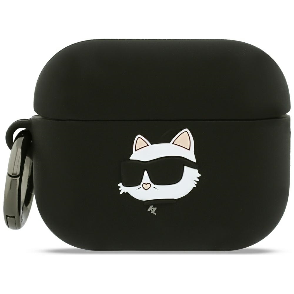Karl Lagerfeld silikoninis 3D dėklas AirPods Pro 3 – juodas