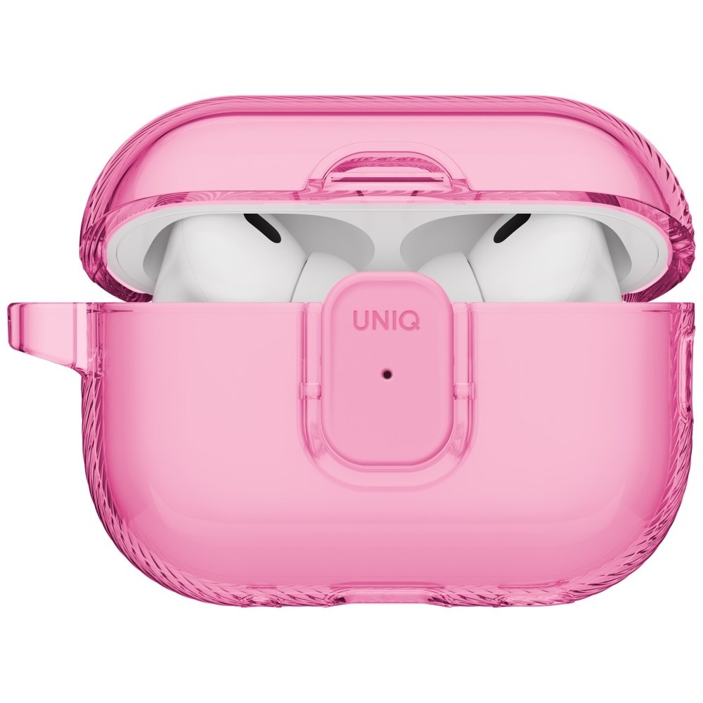 Uniq Glase Pro Lock dėklas AirPods Pro 3 – skaidrus rožinis