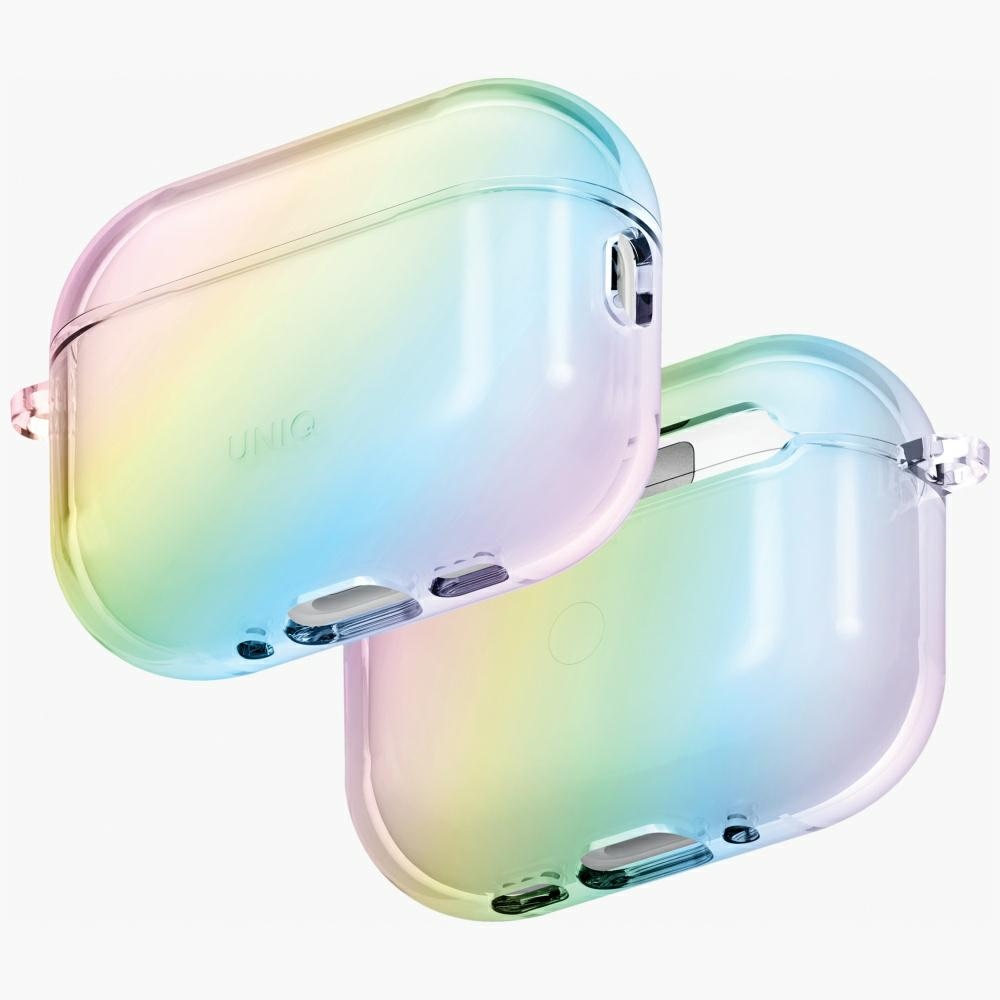 Uniq Iridescia AirPods Pro 3 dėklas su karabinu