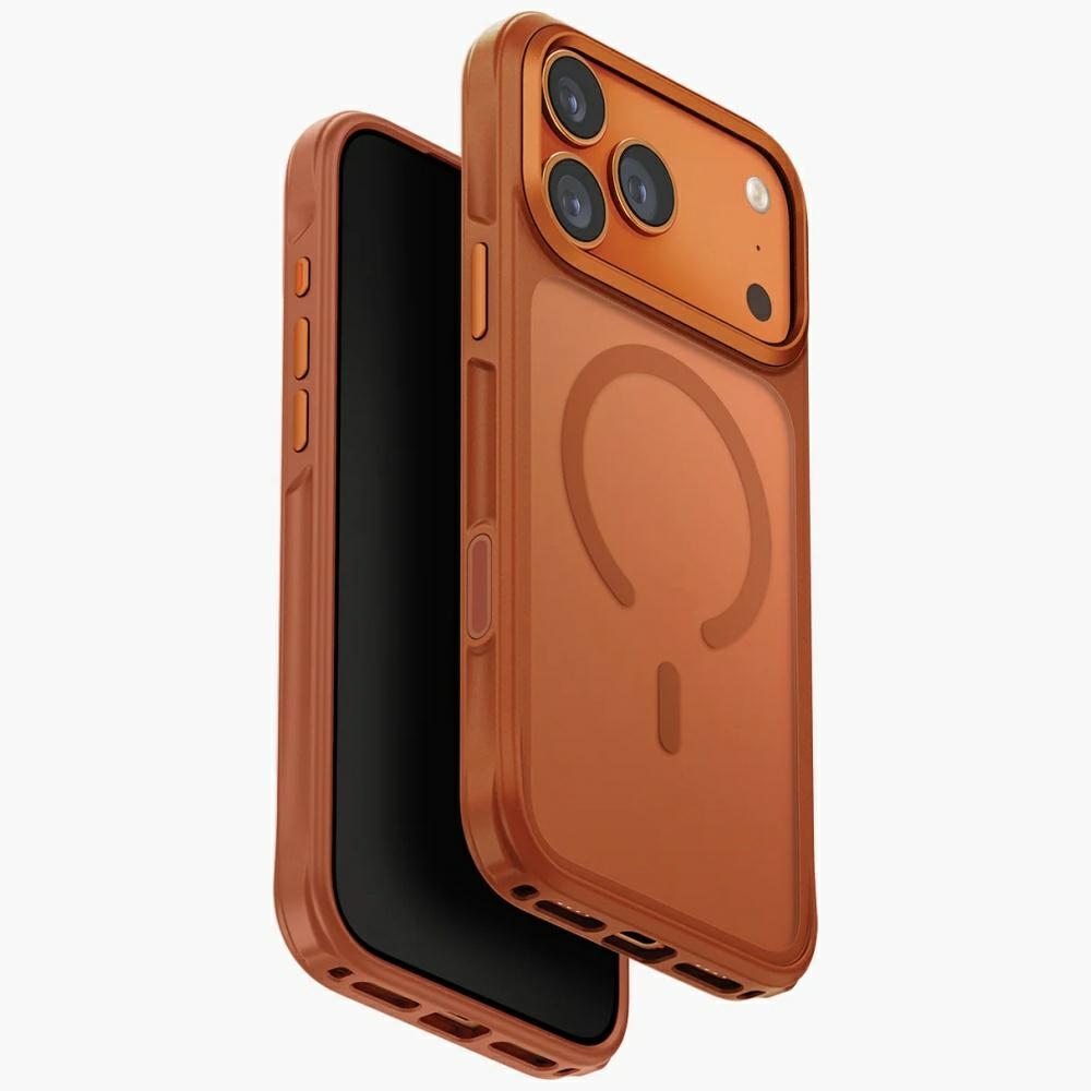 Uniq VEREN MagClick dėklas iPhone 17 Pro Max – Sunset Ember