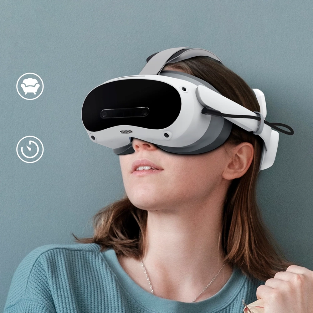 BoboVR P4S galvos dirželis su baterija PICO 4 Ultra ir Ultra Enterprise - pilkas