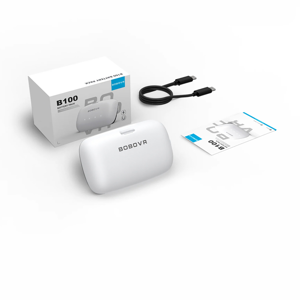 BoboVR B100 išorinė baterija Meta Quest S3 Pro ir E3 Pro - Balta