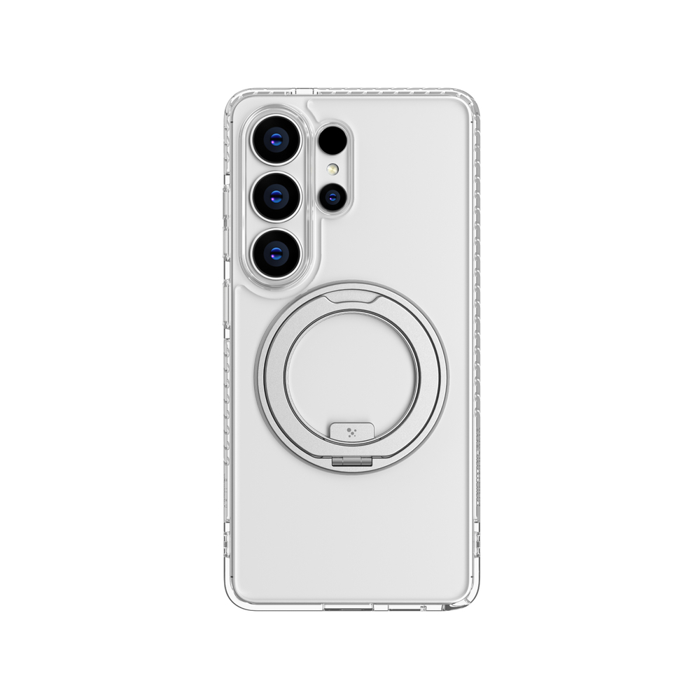 AmazingThing Titan Pro MagSpin atsparus kritimui dėklas, skirtas Samsung S26 Ultra, suderinamas su MagSafe - skaidrus